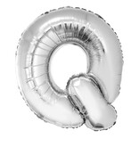 Folieballon Zilver Letter 'Q' Groot