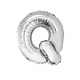Folieballon Zilver Letter 'Q' Groot