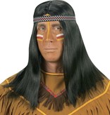 Pruik Indiaan met hoofdband