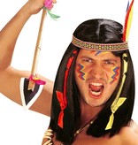 Indianenpruik met haarband en veer