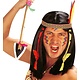 Indianenpruik met haarband en veer