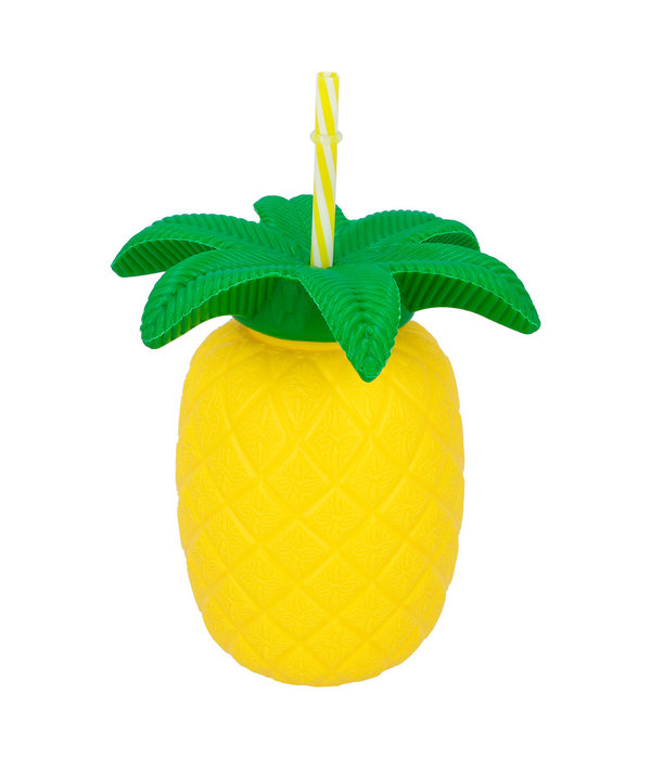 Ananas beker met rietje