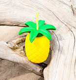 Ananas beker met rietje