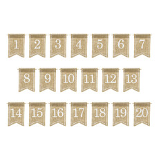 Tafelnummers Jute (7x10.5cm)