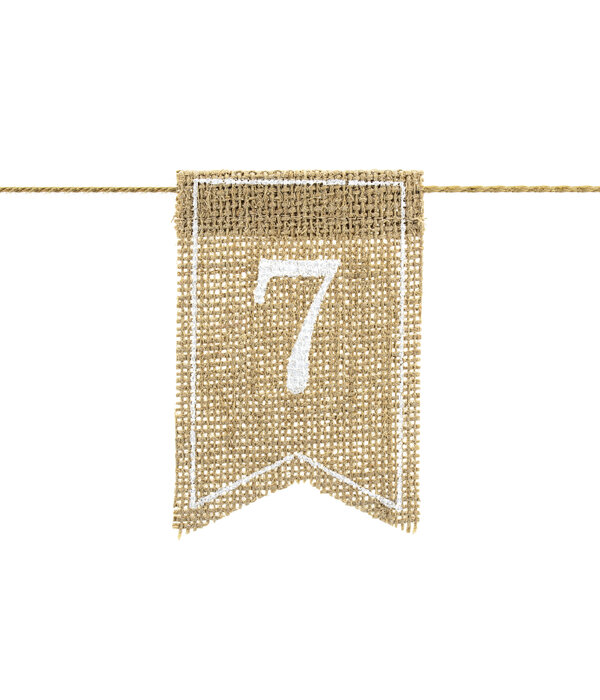 Tafelnummers Jute (7x10.5cm)