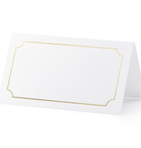 Naamkaartjes Huwelijk Goud/Wit (9.5x5.5cm)