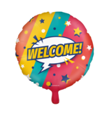 Folieballon 'Welcome' Cartoon Rainbow (46cm)