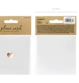 Naamkaartje Bruiloft Hart Rosé Goud (10st)