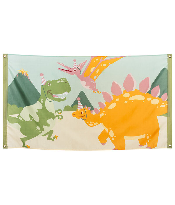 Vlag Dino Party (90x150cm)