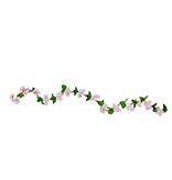 Bloemen Guirlande Wit / Roze (220cm)