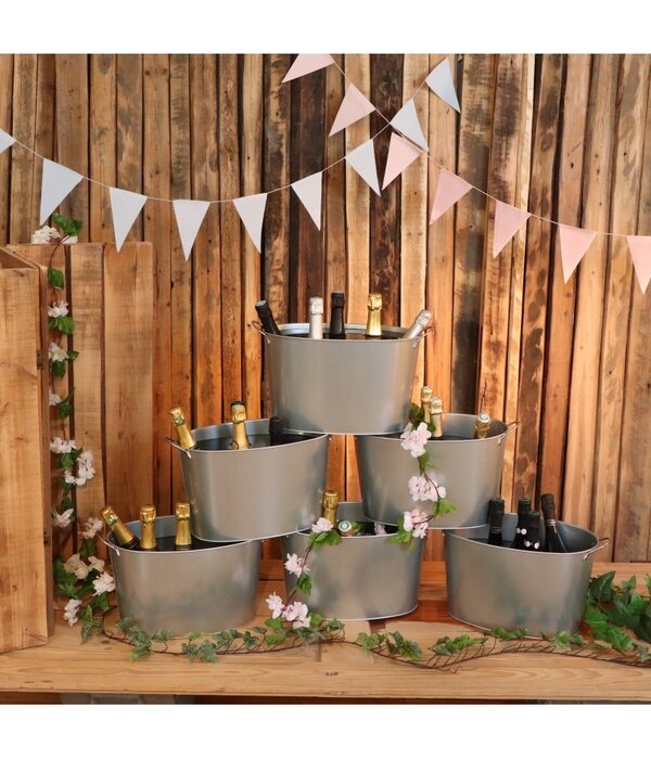 Bloemen Guirlande Wit / Roze (220cm)