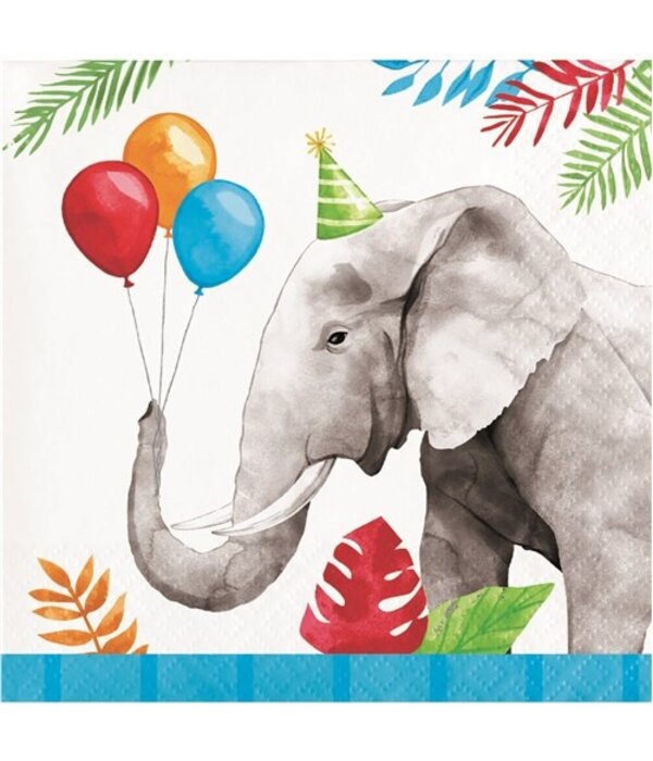 Servetten Party Animals Olifant (16st)