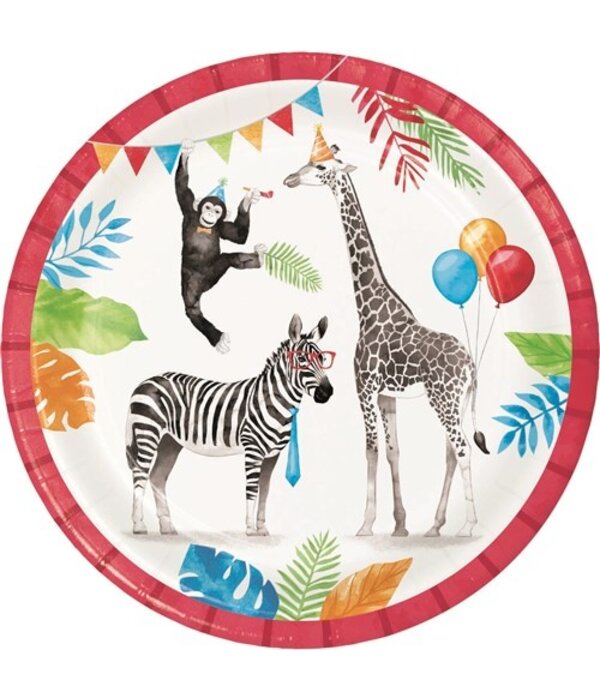 Feestbordjes Verjaardag Party Animals (23cm)