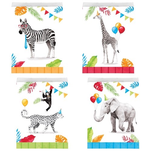 Uitdeelzakjes Party Animals (8st) afbeelding