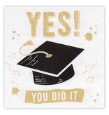 Set Papieren servetten 'Yes You Did It' (20st)
