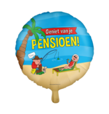Folieballon 'Pensioen' Cartoon (46cm)