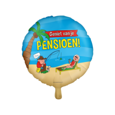 Folieballon 'Pensioen' Cartoon (46cm)