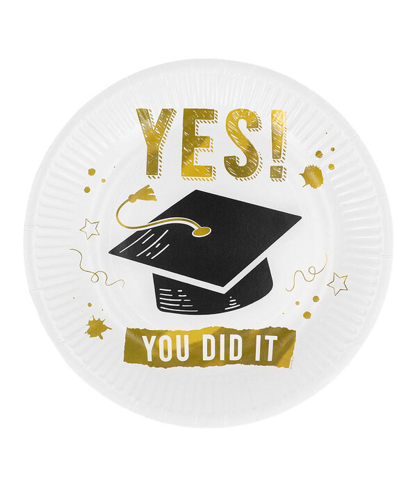Set Bordjes 'YES YOU DID IT' 23cm (8st)
