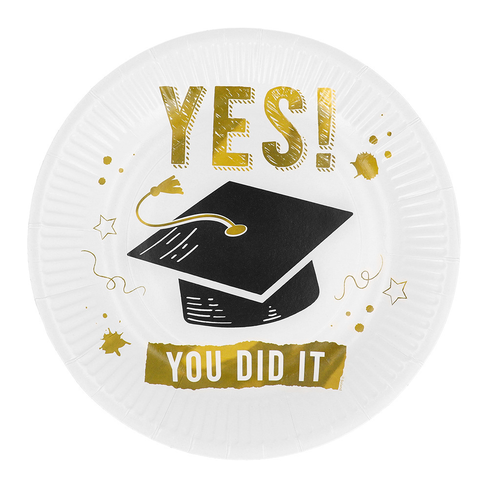 Set Bordjes &apos;YES YOU DID IT&apos; 23cm (8st) afbeelding