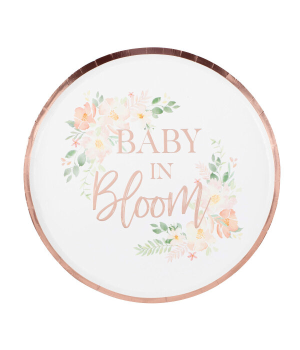 Floral Baby In Bloom Bordjes (8st)