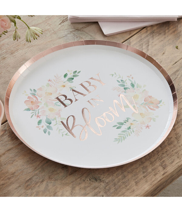 Floral Baby In Bloom Bordjes (8st)