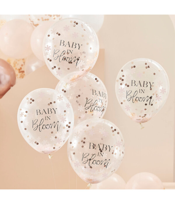 Baby In Bloom Confetti Ballonnen (5st)