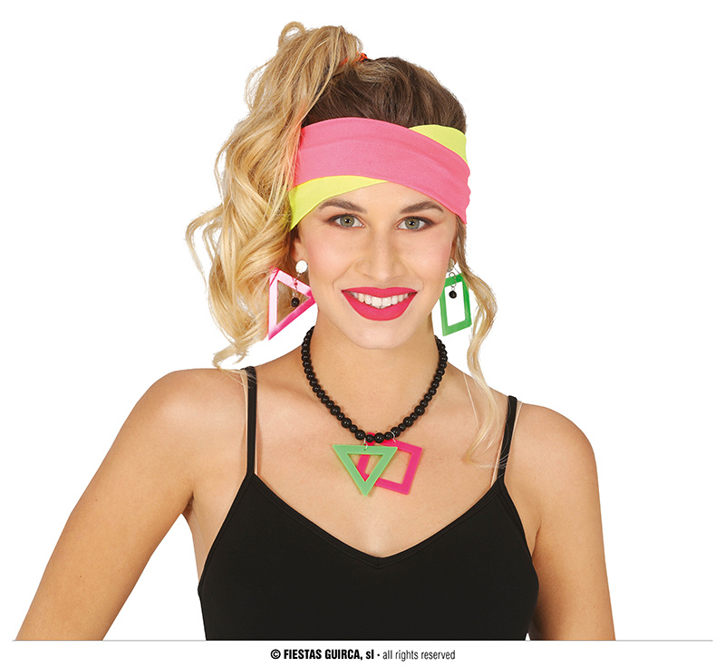 Jaren 80 accessoire set Linda (5-delig) afbeelding