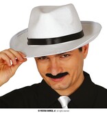 Gangster hoed Pablo wit met zwarte band