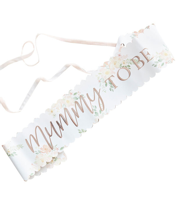 Sjerp 'MummyTo Be' Rosegoud Bloemenprint