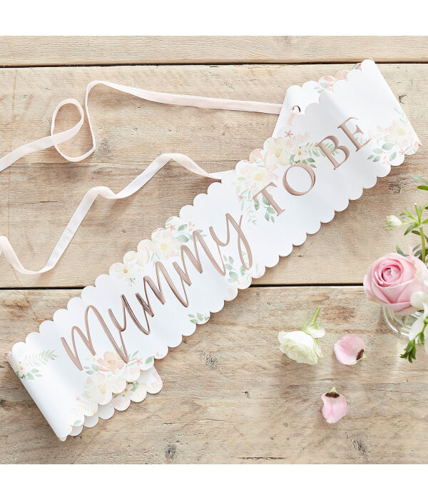 Sjerp 'MummyTo Be' Rosegoud Bloemenprint