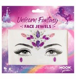 Gezicht diamantjes Unicorn Fantasy
