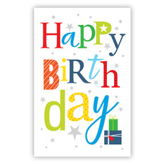 Verjaardagskaart 'Happy Birthday' Multikleur