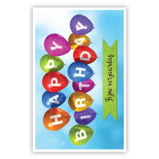 Verjaardagskaart 'Happy Birthday' Ballonnen