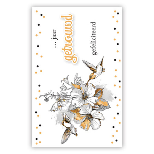 Jubileum Huwelijkskaart Kolibries
