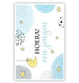 Felicitatiekaart 'Hoera Een Jongen' Sterrenhemel