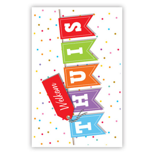 Wenskaart 'Welkom Thuis' Vlaggen