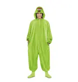 Oscar Sesamstraat Onesie Kostuum Volwassenen