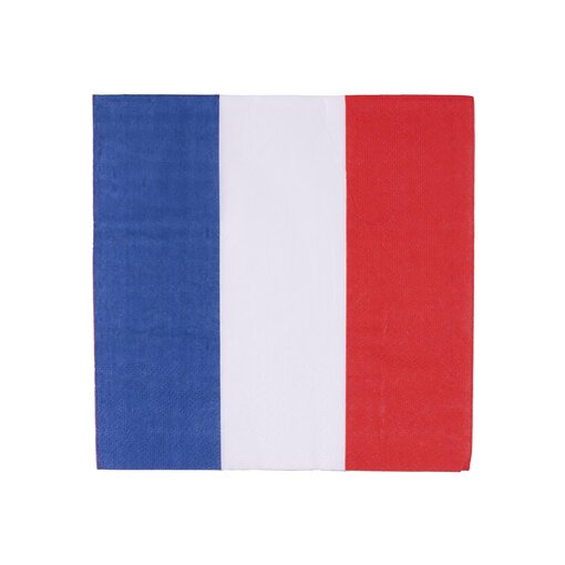 Servetten Rood Wit Blauw gestreept (20st)