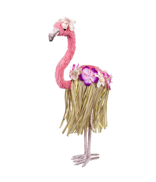 Decoratie Flamingo Met Rokje (35x16 cm)