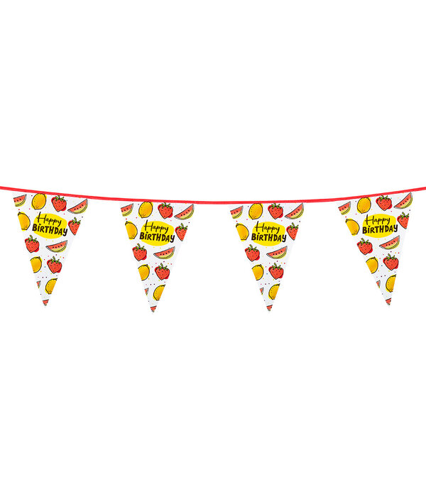 Vlaggenlijn Fruit Happy Birthday (6m)