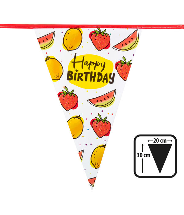 Vlaggenlijn Fruit Happy Birthday (6m)