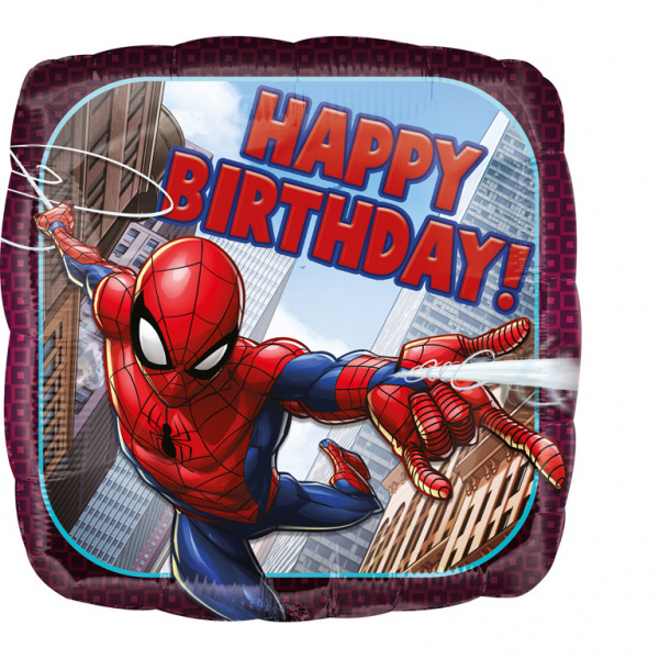 Spiderman Folieballon &apos;Happy Birthday&apos; 43cm afbeelding