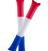 Opblaasbare Cheering Sticks Rood Wit Blauw (2st)