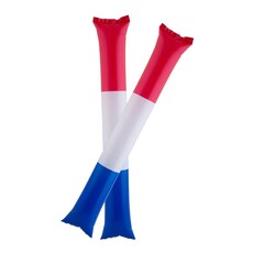 Opblaasbare Cheering Sticks Rood Wit Blauw (2st)