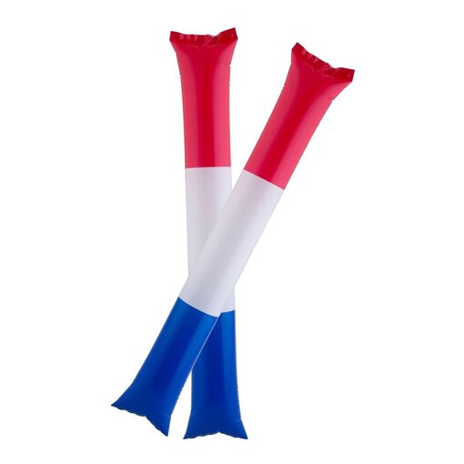 Opblaasbare Cheering Sticks Rood Wit Blauw (2st)