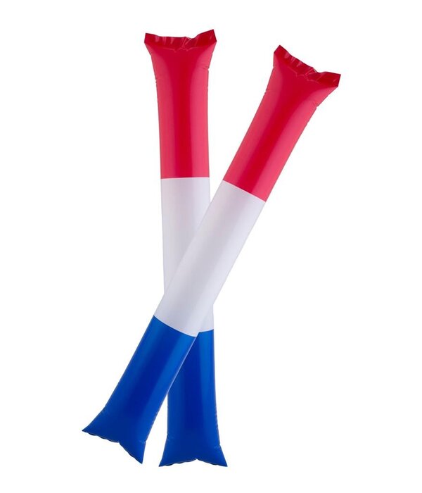 Opblaasbare Cheering Sticks Rood Wit Blauw (2st)