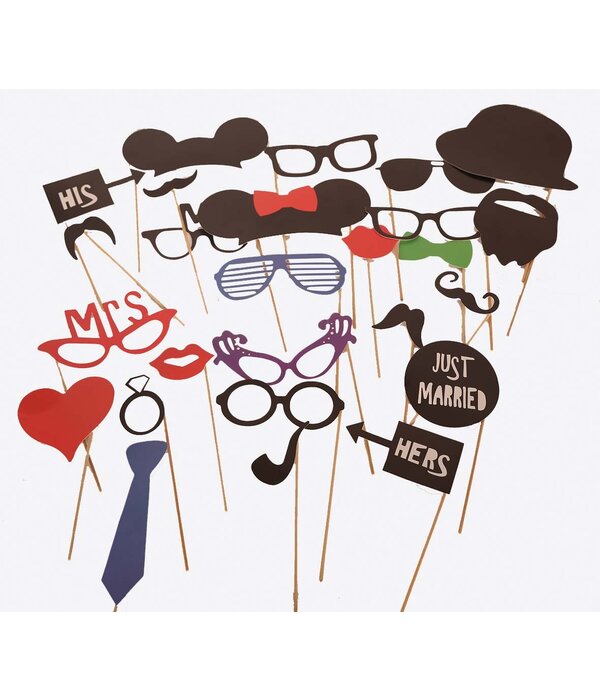 Photo Booth Props Set Feestje (30st)