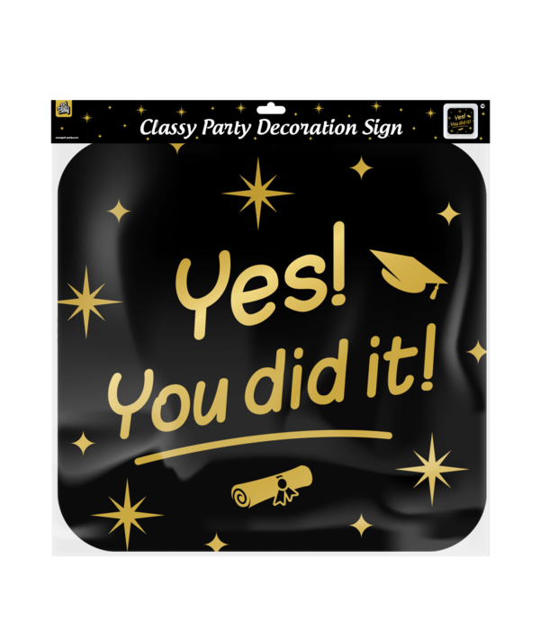 Classy Party Decoratiebord Yes You Did It
