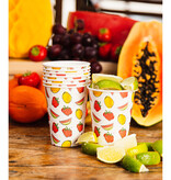 Set Bekertjes Fruit Print 210ml (8st)