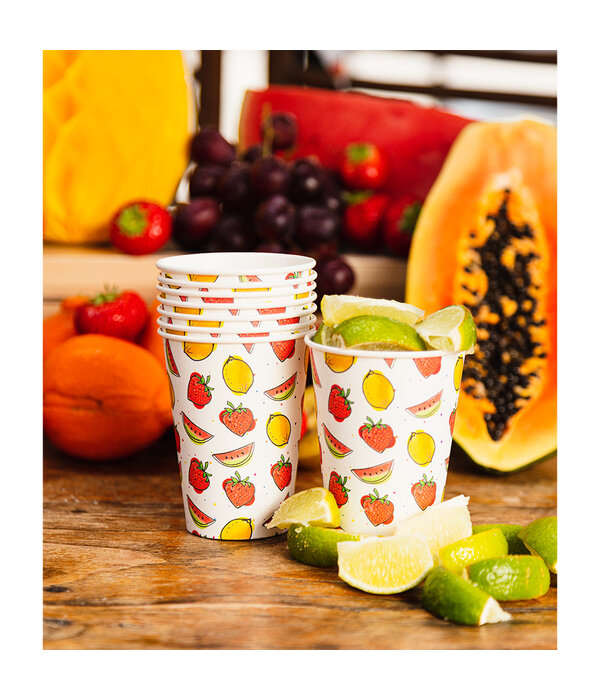 Set Bekertjes Fruit Print 210ml (8st)